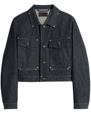 Lemaire Cropped Jacket With Studs - Black