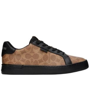 COACH , Lowline Signature Low Top, Tan Black, 11.5d - Brown