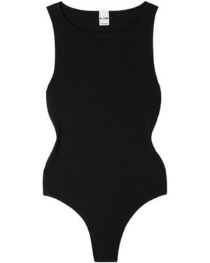 RE/DONE Cotton-Blend Jersey Bodysuit - Black