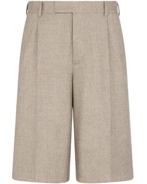 Dior Homme Pleated Bermuda Shorts - Grey