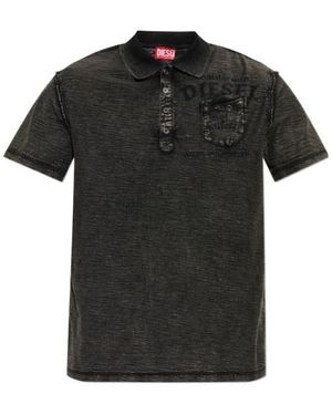 DIESEL Short-Sleeve Polo Shirt - Black