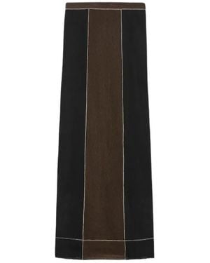 Tory Burch Paneled Midi Skirt - Black
