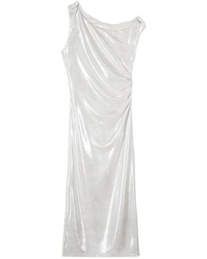 Patrizia Pepe Logo-Detail Midi Dress - White