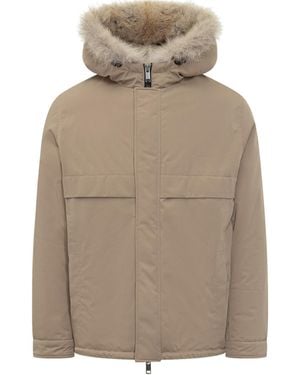 Yves Salomon Parka With Fur Hood - Natural