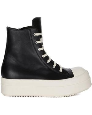 Rick Owens Platform High-Top Trainers - Black