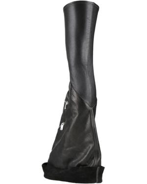Rick Owens Simple Non-Slip Leather Boots - Black