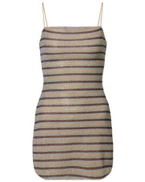 Oséree Lumière Striped Minidress - Natural