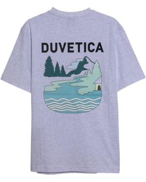 Tシャツ・カットソー DUVETICA Loangorite Sand Men's Short Sleeve T-shirt V-24F-VU White V Neck Short Sleeve Cotton T-Shirt | Cove | Wolf & Badger