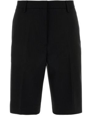 Dries Van Noten Straight Leg Shorts - Black