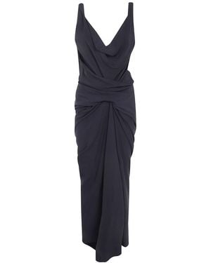Rick Owens Draped Asymmetrical Dress - Blue