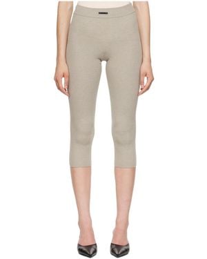 Fear Of God Ribbed Knit Cropped Leggings - Natural