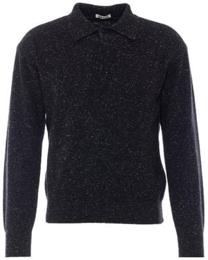AURALEE Cashmere Nep-Knit Sweater - Blue