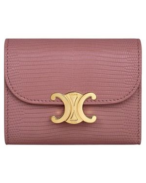 Celine Small Flap Wallet Triomphe - Pink