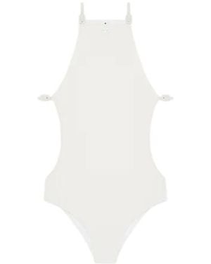 Courreges Cut Out Swimsuit - White