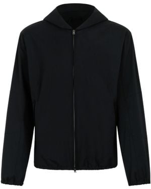 Herno Hooded Zip-Up Jacket - Black
