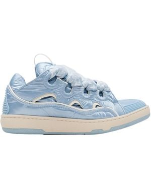 Lanvin Lace-Up Low-Top Sneakers - Blue