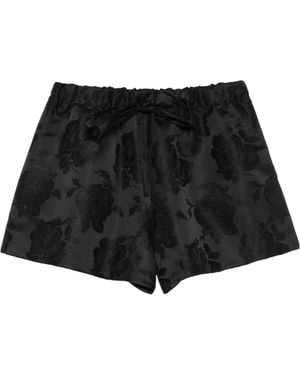 Simone Rocha Floral-Pattern Shorts - Black