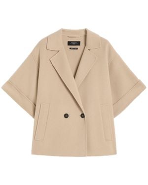 Weekend by Maxmara Short Wool Broadcloth Coat - Natural