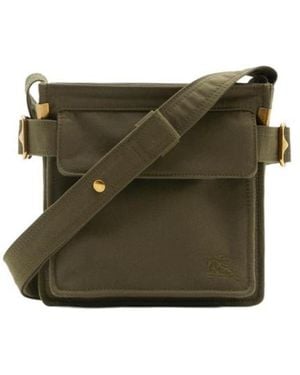 Burberry Logo Embroidered Trench Phone Shoulder Bag - Green