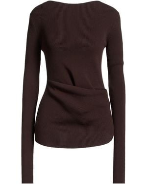 Rick Owens Solid Ribbed Knit - Brown