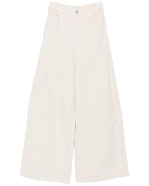 Alysi Velvet Flared Pants - White