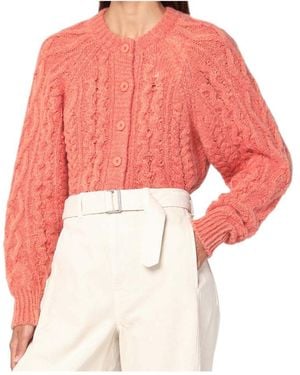 Isabel Marant Long-Sleeved Knitted Cardigan - Red