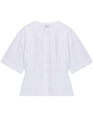 McQueen Cotton Corset Shirt - White