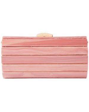 Cult Gaia Rolie Polie Mini Marbled Acrylic Clutch - Pink