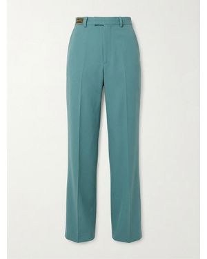 Gucci High Waist Horsebit Trousers - Blue