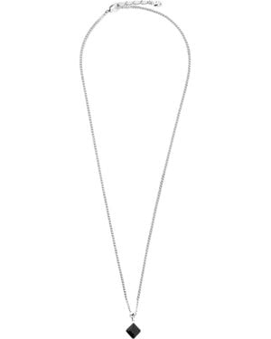 McQueen Double Skull Chain Necklace - White