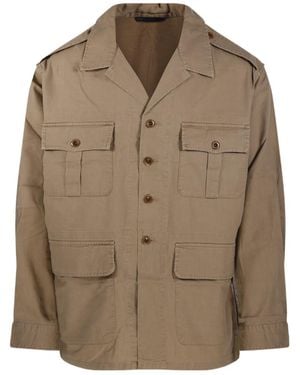 Ralph Lauren Polo Dobby Buttoned Overshirt - Brown
