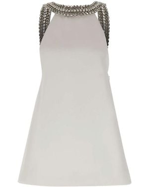 retroféte Kenai Embellished-Neck Mini Dress - Gray
