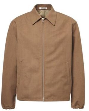AURALEE Oversized Jacket - Brown