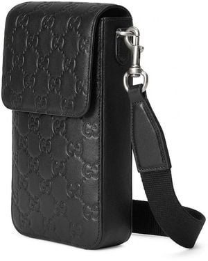 Gucci Gg Emblem Case For Iphone - Black