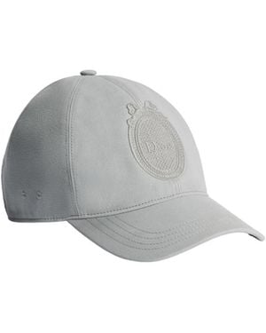 Dior Embroidered Logo Baseball Hat - Gray