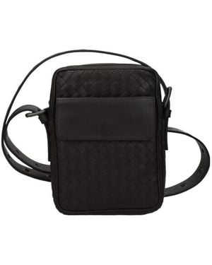 Bottega Veneta Woven Shoulder Bag - Black