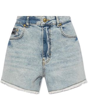 ショートパンツ VERSACE JEANS Woman Short Black 75HAC106J0062 899 ZHAGHMIN Clothes Women Trendy Casual Distressed Jeans Shorts