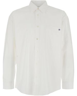 DUNST Shirt With Front Pocket And Logo - White