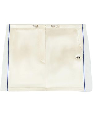 DIESEL O-Dette Knitted Satin Mini Skirt - Natural