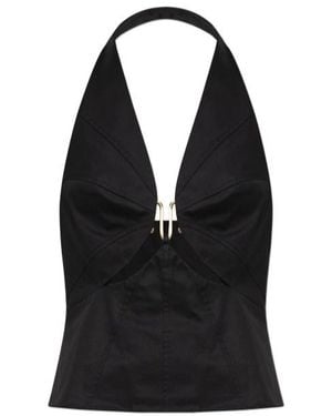 Cult Gaia Elorae Halterneck Top - Black