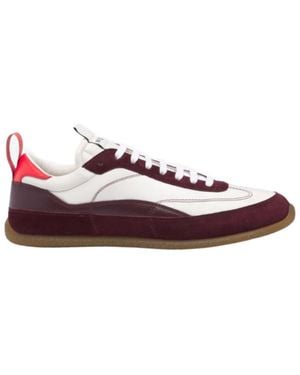 McQueen Leather Ec1 Trainers - Red
