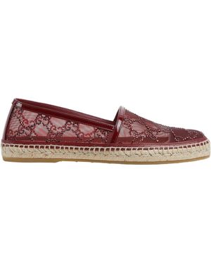 Gucci Gg Embellished Espadrilles - Brown