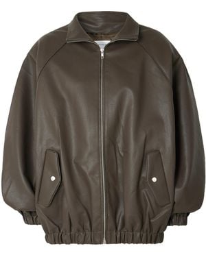 Frankie Shop Senta Oversized Bomber Jacket - Brown