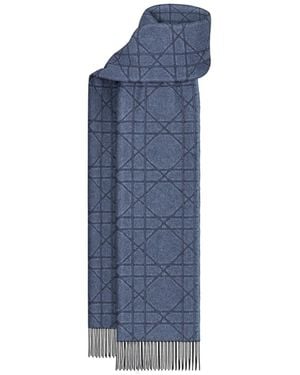 Dior Cannage Scarf - Blue