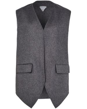 Bottega Veneta V-Neck Sleeveless Vest - Grey