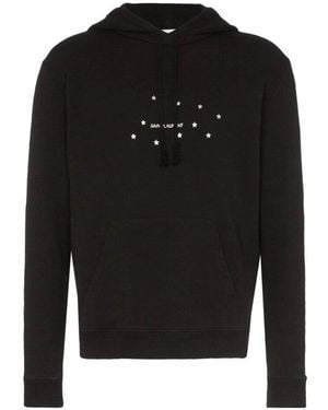 Saint Laurent Star Logo Hoodie - Black