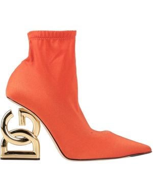 Dolce & Gabbana Solid Color Ankle Boots - Red