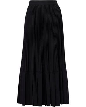 Junya Watanabe Plisse Wool-Blend Maxi Skirt - Black