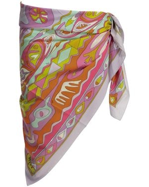 PUCCI Pucci Angoli Printed Pareo Scarf - White