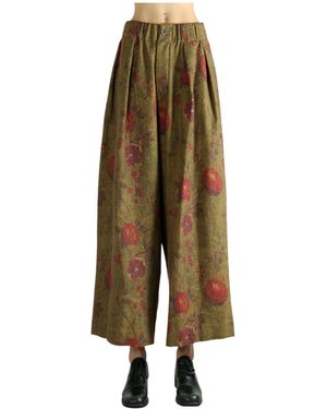 パンツ UMA WANG Woman Pants Green UP3011 UW087 Uma Wang Cotton ''Jack'' Pants in Army Green | Santa Fe Dry